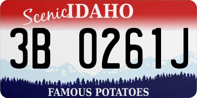 ID license plate 3B0261J