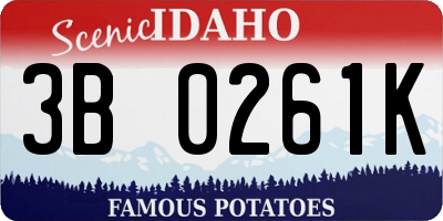 ID license plate 3B0261K