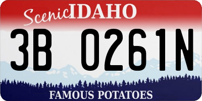 ID license plate 3B0261N
