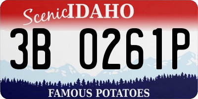 ID license plate 3B0261P