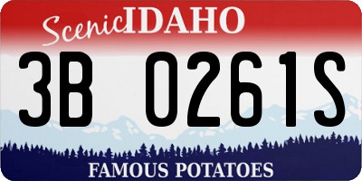 ID license plate 3B0261S