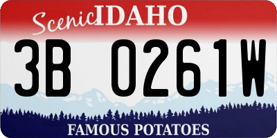 ID license plate 3B0261W
