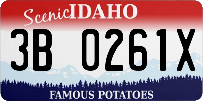 ID license plate 3B0261X