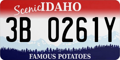 ID license plate 3B0261Y