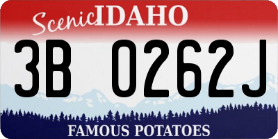 ID license plate 3B0262J