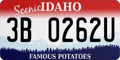ID license plate 3B0262U