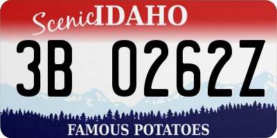 ID license plate 3B0262Z