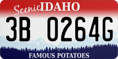 ID license plate 3B0264G