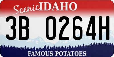 ID license plate 3B0264H