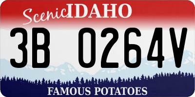 ID license plate 3B0264V