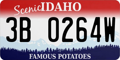 ID license plate 3B0264W