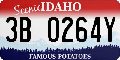 ID license plate 3B0264Y