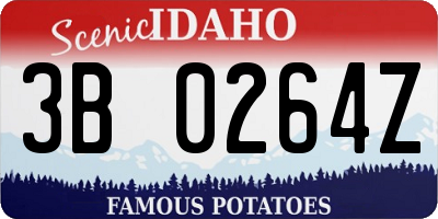 ID license plate 3B0264Z