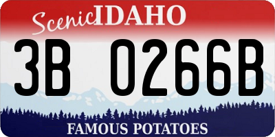 ID license plate 3B0266B