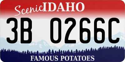 ID license plate 3B0266C