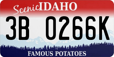 ID license plate 3B0266K