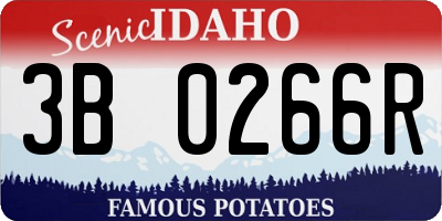 ID license plate 3B0266R