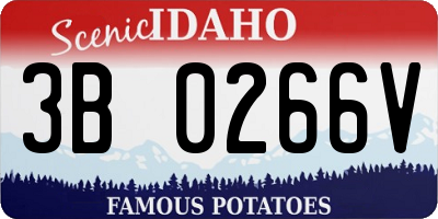 ID license plate 3B0266V