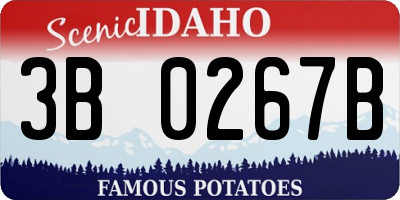 ID license plate 3B0267B