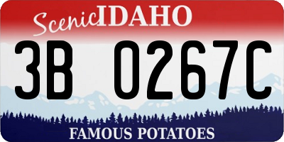 ID license plate 3B0267C