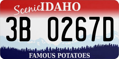 ID license plate 3B0267D