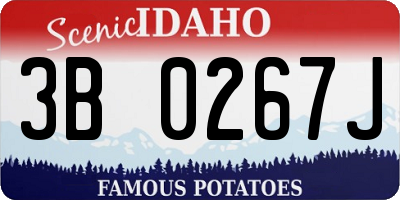 ID license plate 3B0267J