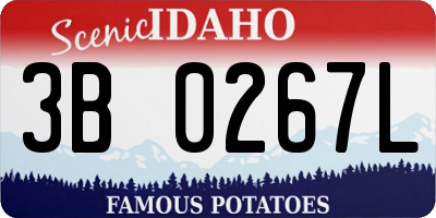ID license plate 3B0267L