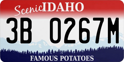 ID license plate 3B0267M