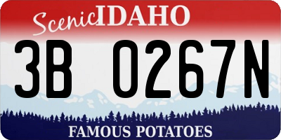 ID license plate 3B0267N