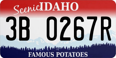 ID license plate 3B0267R