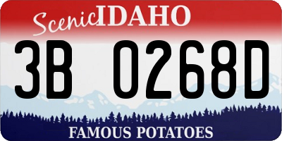 ID license plate 3B0268D