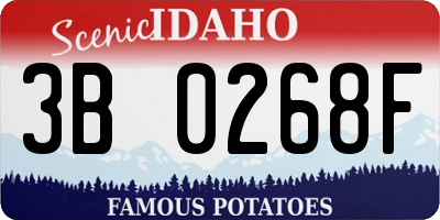 ID license plate 3B0268F