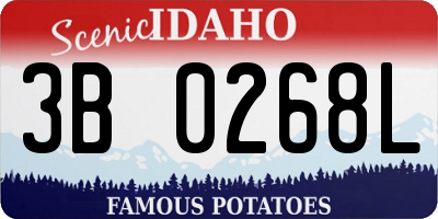ID license plate 3B0268L