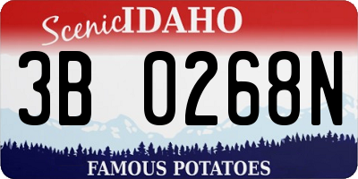 ID license plate 3B0268N