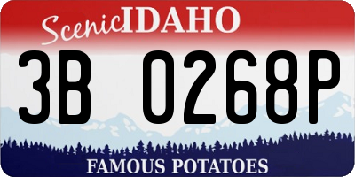 ID license plate 3B0268P