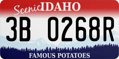 ID license plate 3B0268R