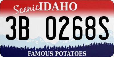 ID license plate 3B0268S