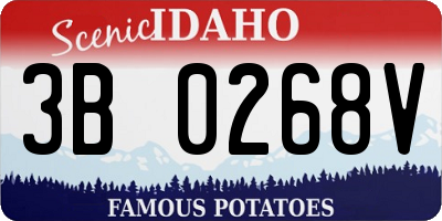 ID license plate 3B0268V