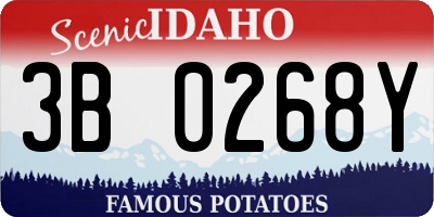 ID license plate 3B0268Y