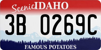 ID license plate 3B0269C