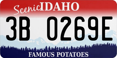 ID license plate 3B0269E
