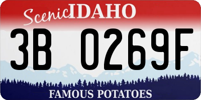 ID license plate 3B0269F