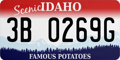ID license plate 3B0269G