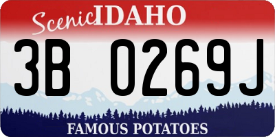 ID license plate 3B0269J