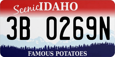 ID license plate 3B0269N