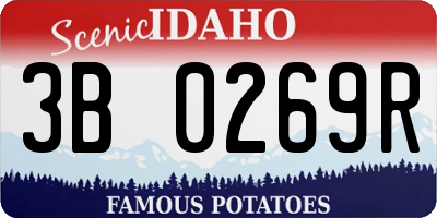 ID license plate 3B0269R