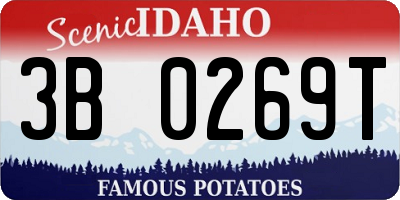 ID license plate 3B0269T