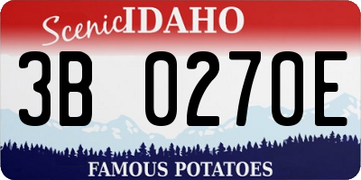 ID license plate 3B0270E
