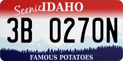 ID license plate 3B0270N