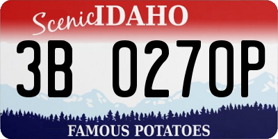ID license plate 3B0270P